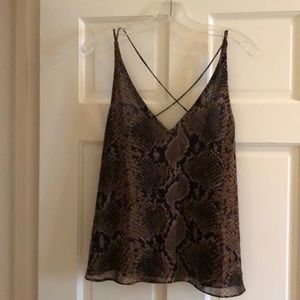 Snake print camisole top